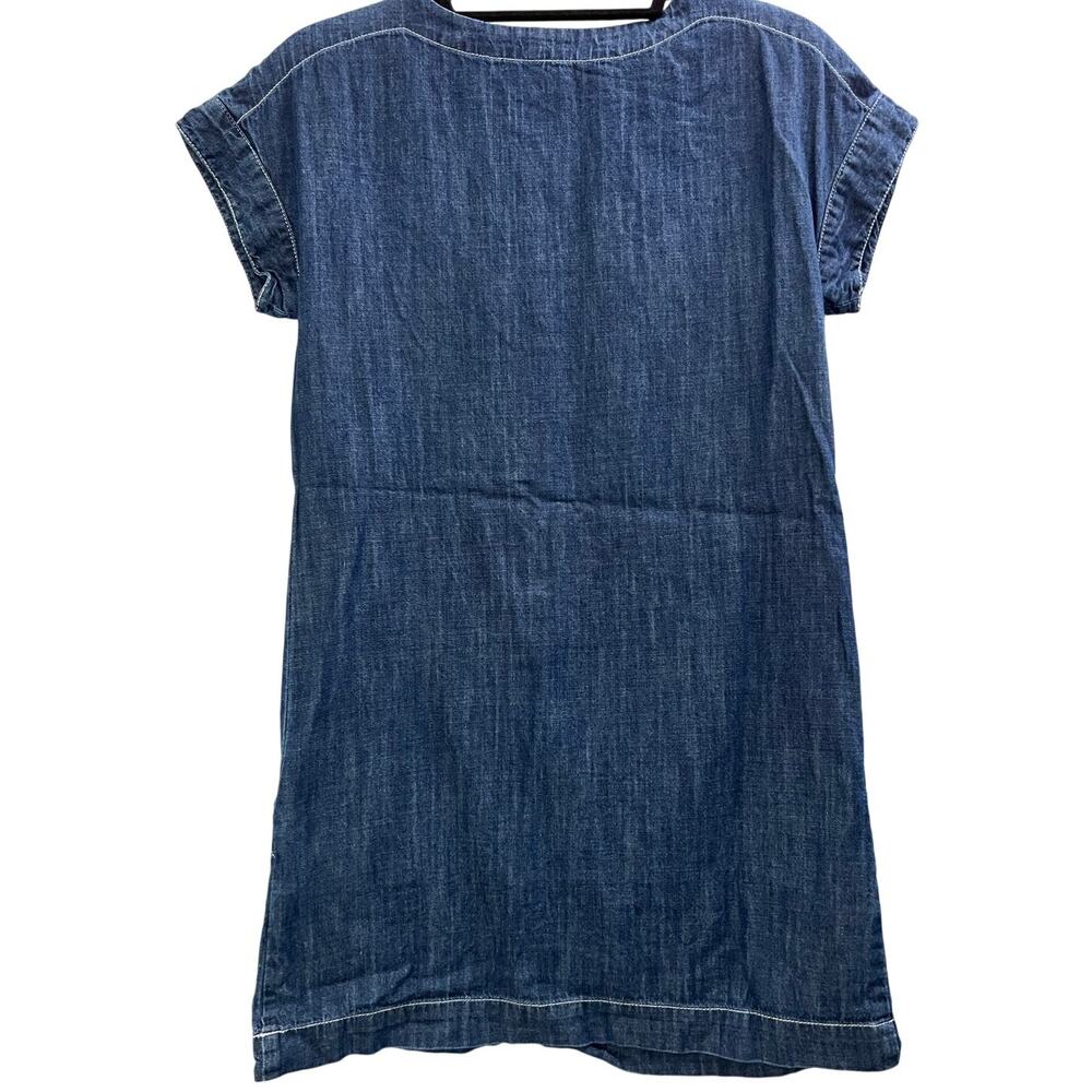 Tommy Hilfiger Size 16 Chambray Shoulder Button Preppy Denim Dress - Picture 2 of 4